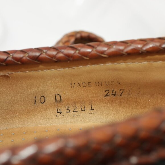 Allen Edmonds Mens Newcomb Loafer Size 10 D Black Braid Strap Slip On Dress Shoe - Picture 13 of 14